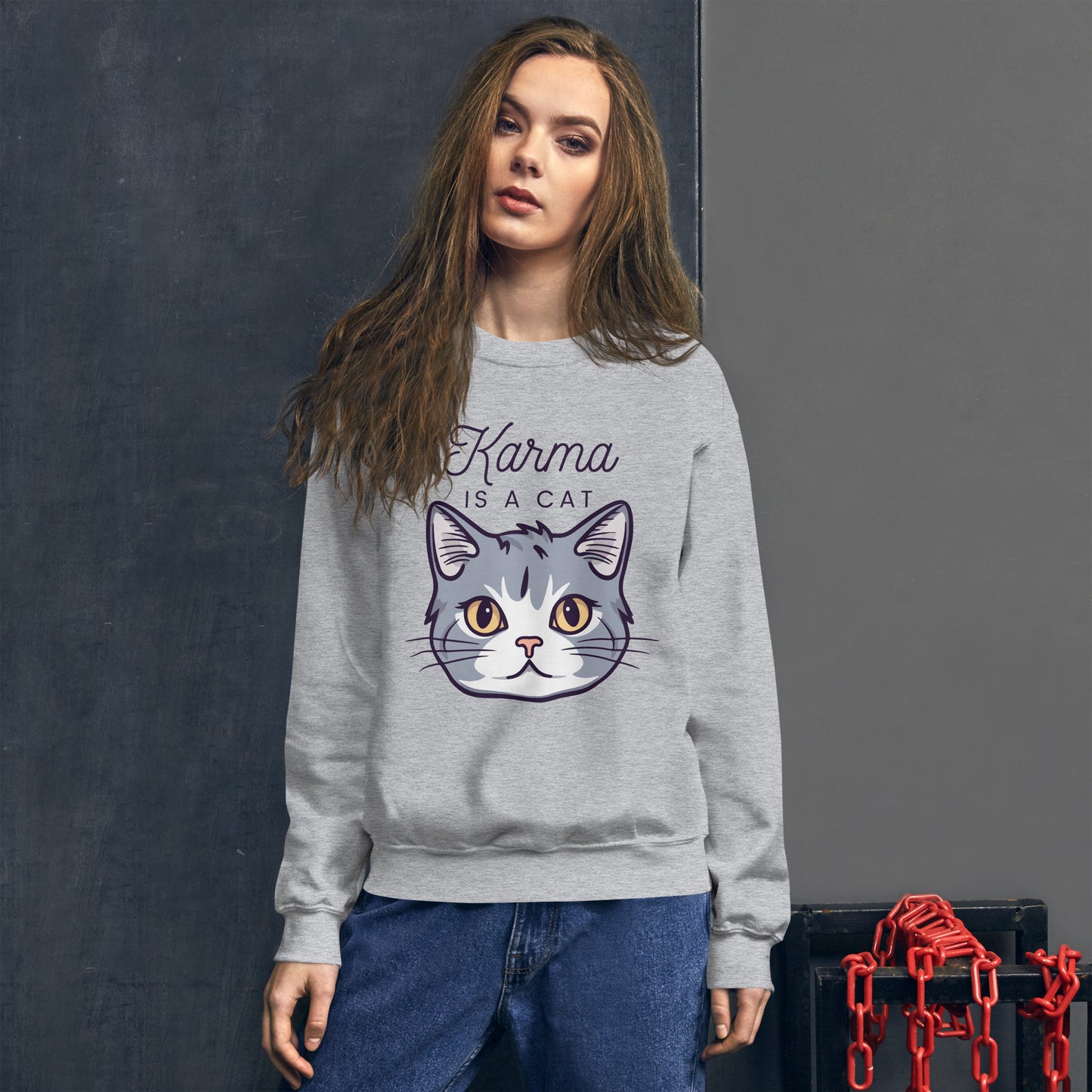 Karma is a Cat Sweatshirt