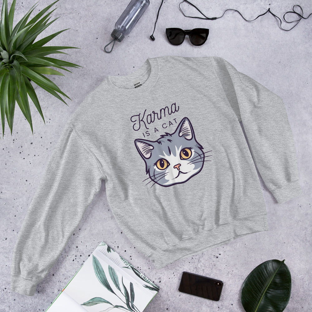 Karma is a Cat Sweatshirt