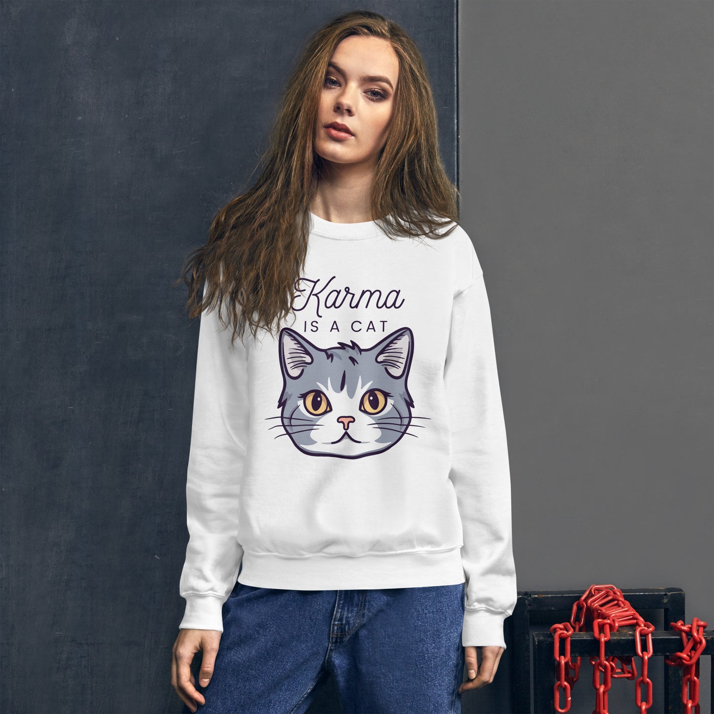 Karma is a Cat Sweatshirt