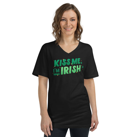 Kiss Me I'm Irish V-Neck T-Shirt