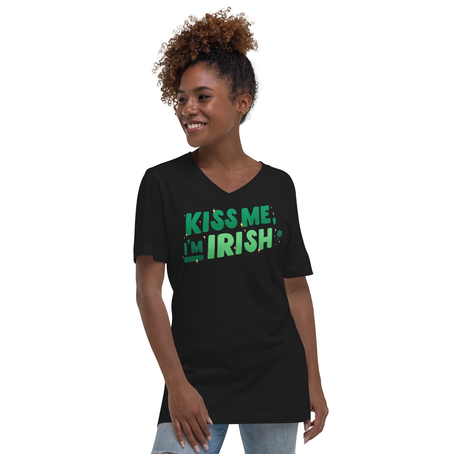 Kiss Me I'm Irish V-Neck T-Shirt