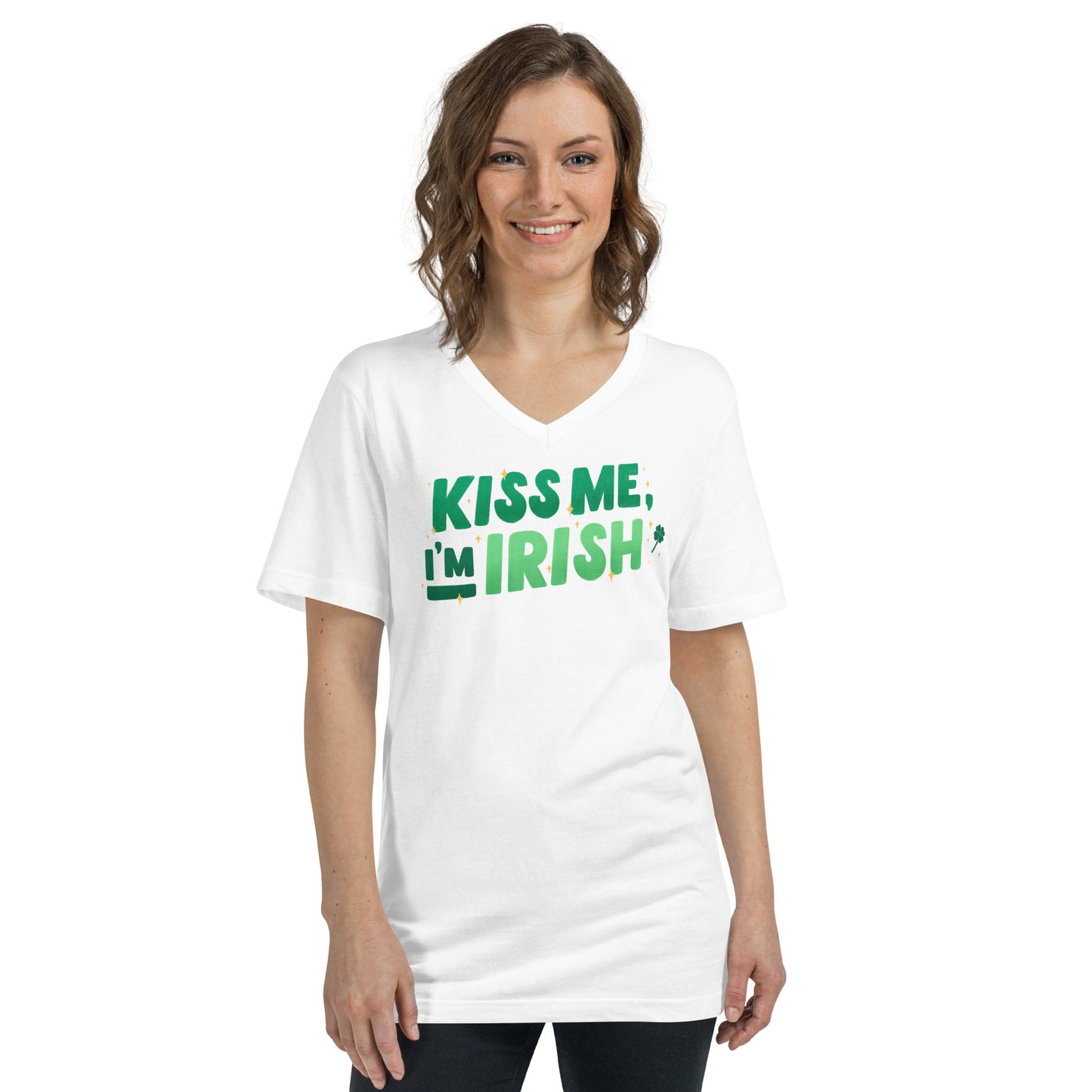 Kiss Me I'm Irish V-Neck T-Shirt