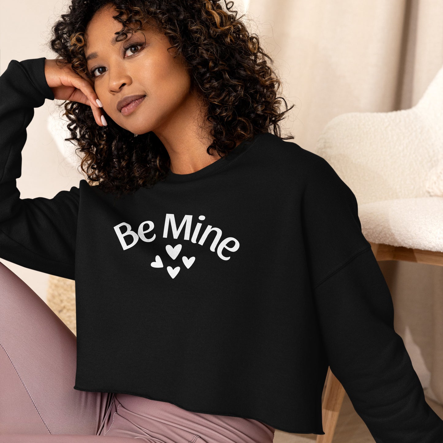 Be Mine Crop Sweatshirt