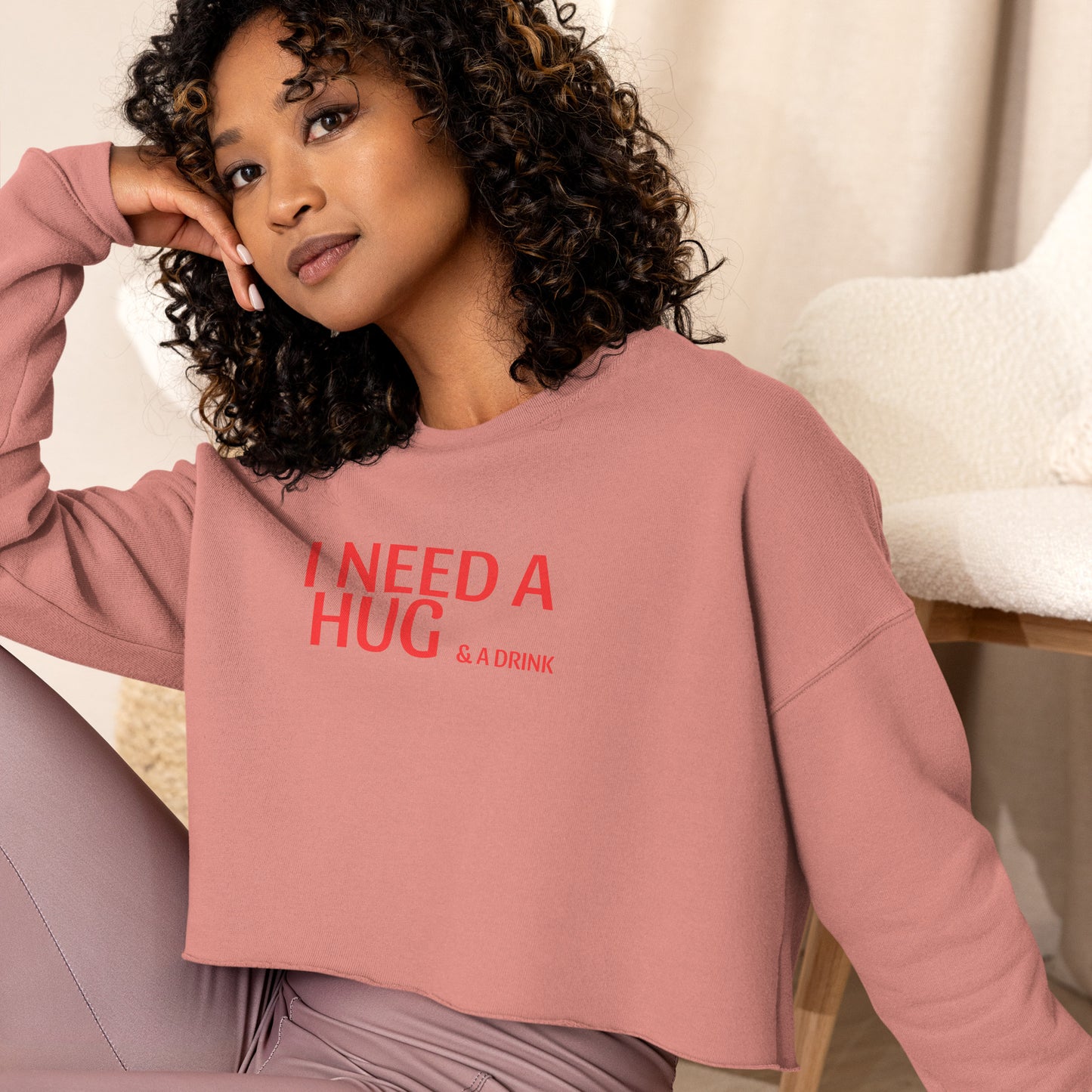 I Need a Hug Crop Sweatshirt