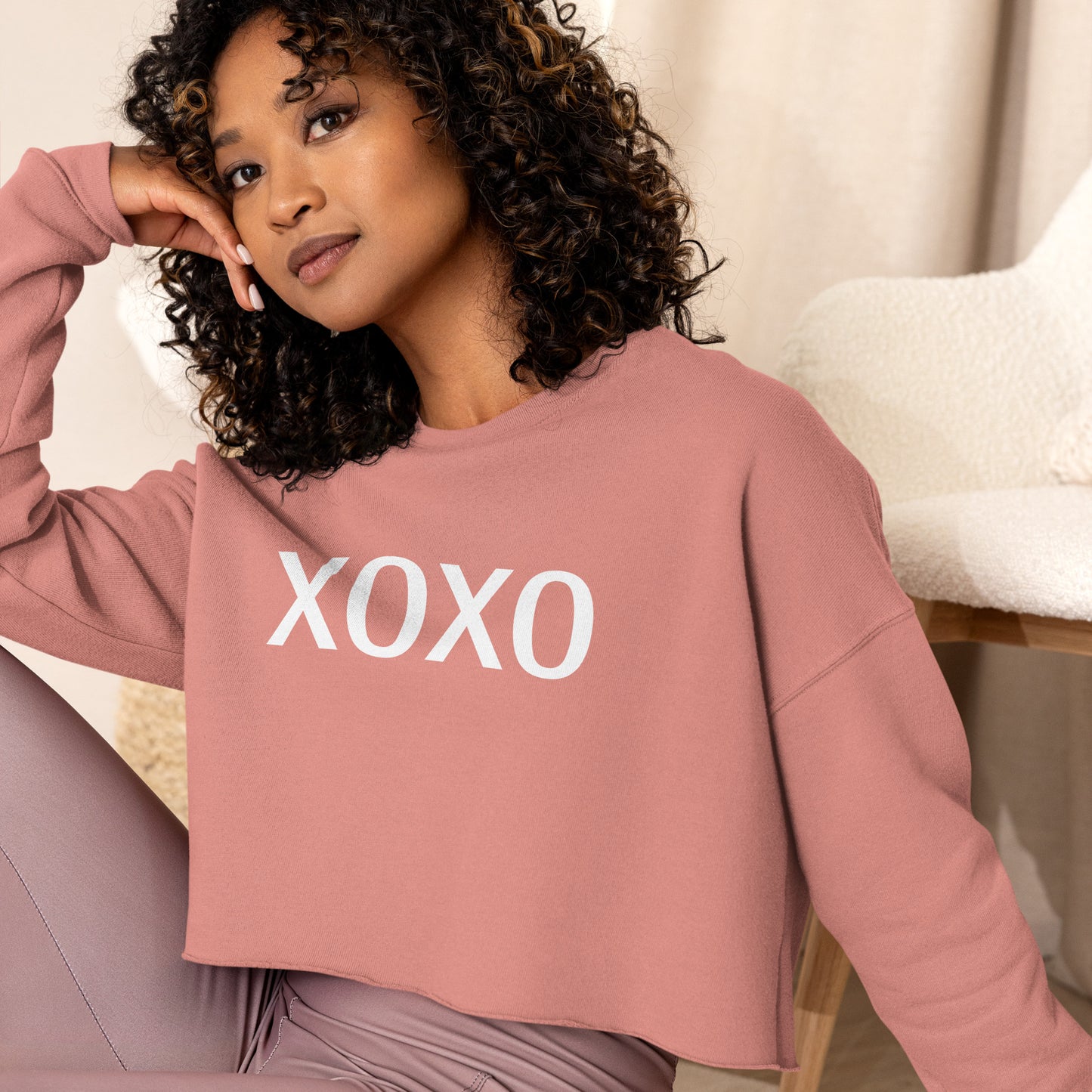 Hugs & Kisses Crop Sweatshirt