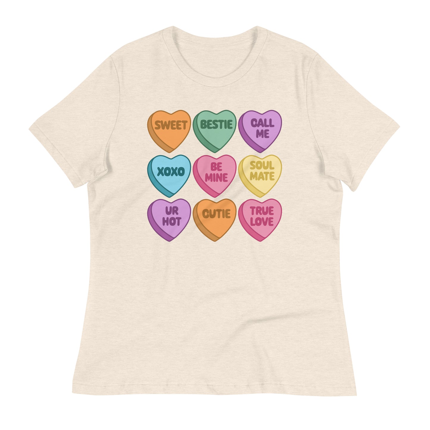 Conversation Hearts Women's Relaxed T-Shirt