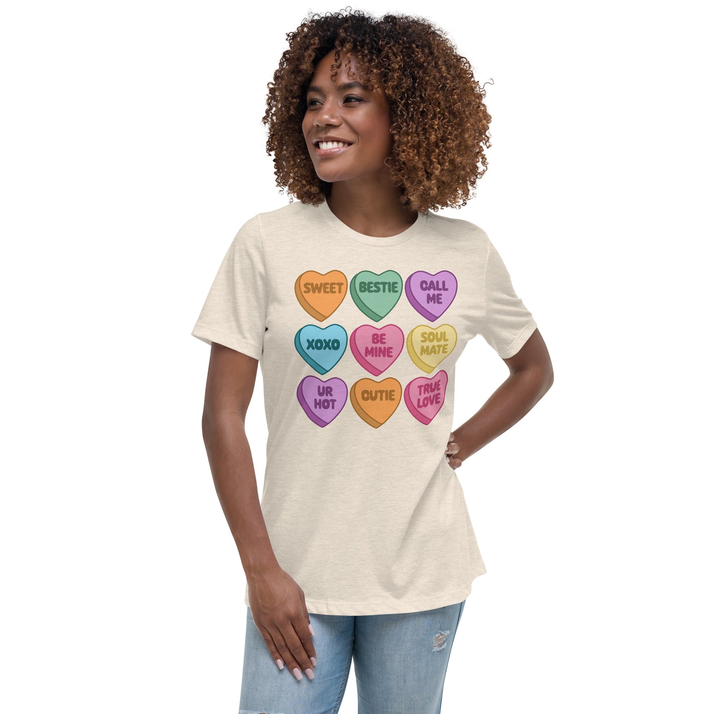 Conversation Hearts Women's Relaxed T-Shirt