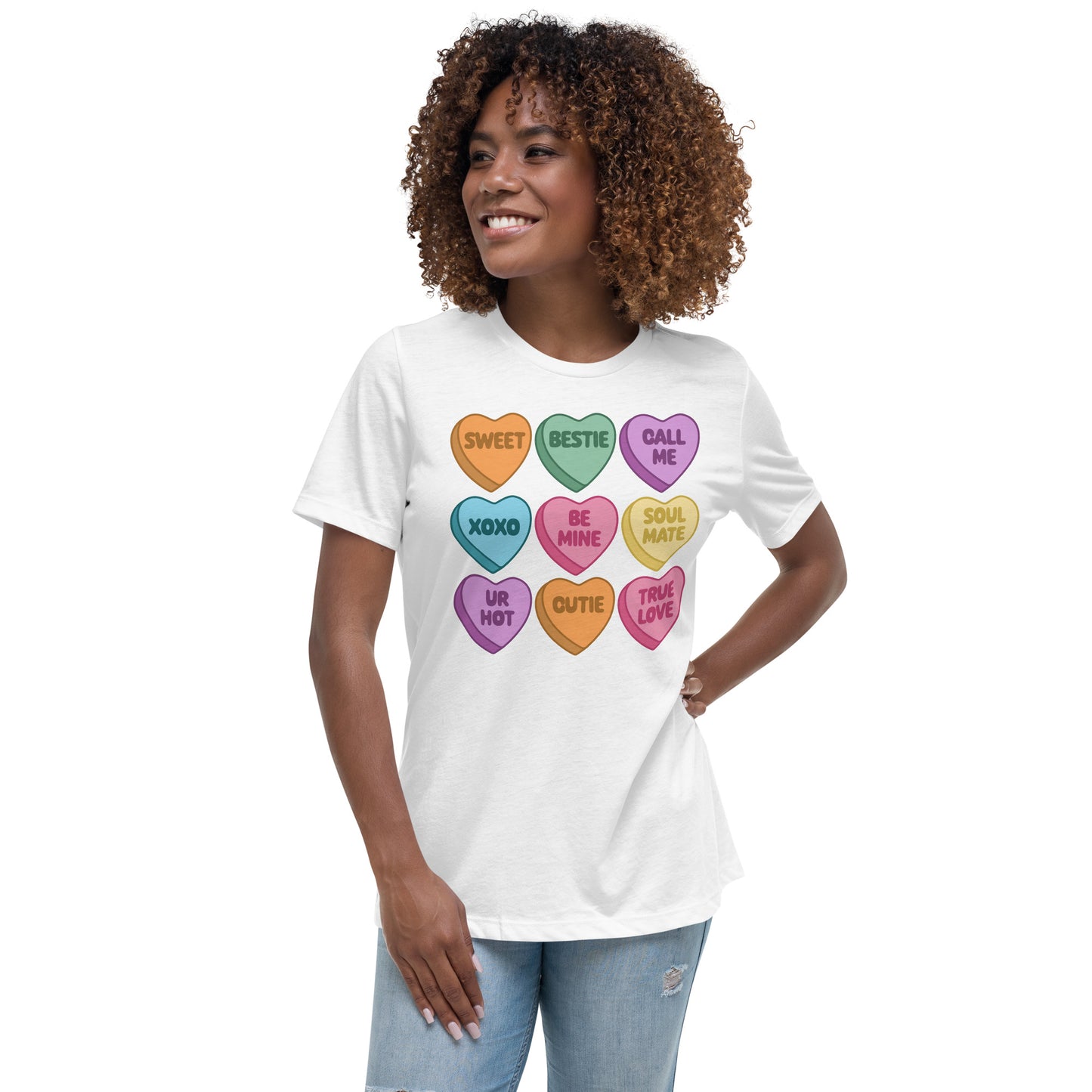 Conversation Hearts Women's Relaxed T-Shirt